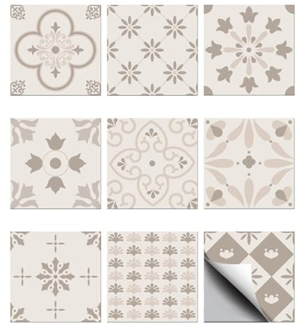 CHGCRAFT Stickers muraux géométriques imperméables, autocollants pour cuisine, salle de bain, décoration murale, 10x10 cm, Polychlorure de vinyle