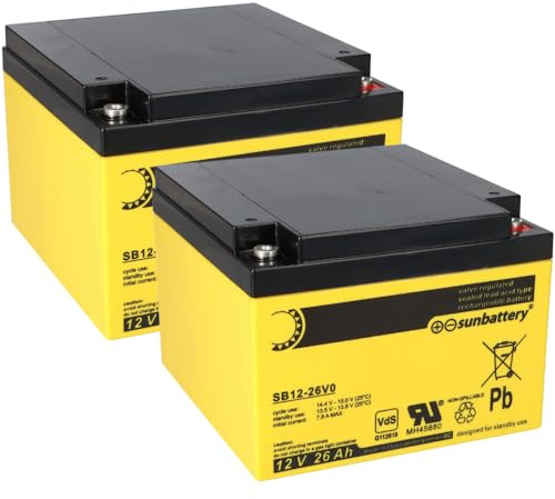 Ersatzakku für Brandmeldezentrale Siemens FC2020-AA 2 x AGM Batterie 12V 26Ah mit VdS