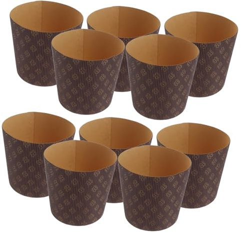 Amosfun 25 Piezas Bandeja De Papel Para Panettone Moldes De Papel Para Pasteles Para Hornear Para Cupcakes Magdalenas y Pan De Pascua