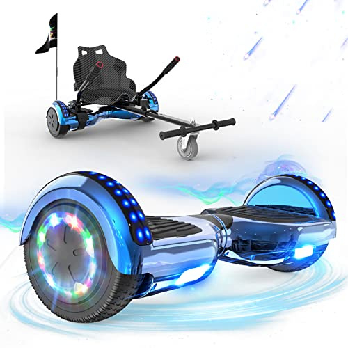 RCB Hoverboard 6.5 Auto-Equilibrio para Niños, de Auto-Equilibrio Hoverboards con Luces Led Integradas y Bluetooth, Hoverkart Go-Kart, Regalo para Niños y Adultos