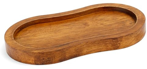 BINHAI Plateau rétro en bois pour moulin à sel et à poivre – Repose-sel et poivre rustique – Protecteur pour comptoir de cuisine et table à manger (moulin non inclus)