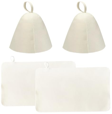 Cabane de sauna, accessoire de sauna, avec deux coussins en feutre, confortable et respirant, convient pour les salles de sauna, la salle de bain, la douche et comme protection de la tête dans le