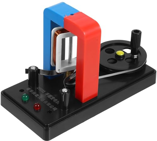 MUSISALY Generador de Mano para Experimentos Eléctricos Escolares, Equipo de Laboratorio Didáctico DIY, Generador de Corriente Eléctrica Manivela para Estudiantes, Aparato de Física