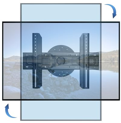 Mount-It! TV Wall Mount Landscape to Portrait Rotation, Fixed Mounting Bracket, Low-Profile for Samsung, Sony, Toshiba, Sharp, LG, Element, Westinghouse, TCL 32 to 60 Inch (Some 70) TVs, 110 lbs