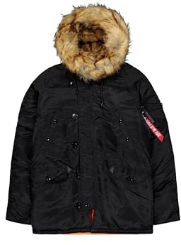 ALPHA INDUSTRIES N3B VF 59 Chaqueta, Negro (Black 03), XXL para Hombre
