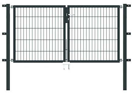 Alberts 648398 Doppeltor Flexo mit Zubehör | verschiedene Breiten und Höhen | anthrazit | Breite 200 cm | Höhe 100 cm