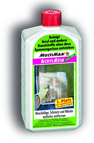 Multiman® AcrylRein 1.000 - Reiniger für Kunststoffscheiben von Wohnmobil, Wohnwagen, Boot oder Yacht 1l