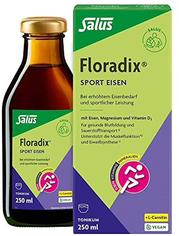 Floradix Sport Eisen Tonikum bei erhöhtem Eisenbedarf, 250 ml Lösung