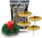4 Soportes para Velas, 6 cm, para Coronas de Adviento con Mandril (4 Dorados) para Navidad