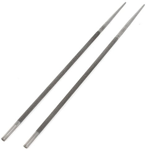 Aexit 2 Stück Feilen & Raspeln 4,8 mm Dia Double Cut rund Chainsaw Datei für Raspeln 3/8 Pitch Sägekette