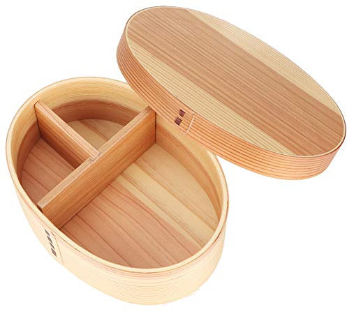EVTSCAN Wood Bento Box Japanische Brotdose, 1-lagige Bento Box Holz-Brotdose Holz-Sushi-Geschirrschale Lebensmittelbehälter für Kinder und Erwachsene
