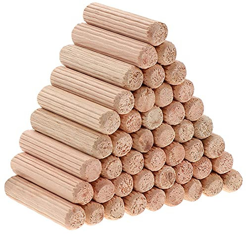 Kinsinder, 500 tasselli in legno, 8 x 40 mm, assortiti per riparazione mobili, progetti fai da te e hobbisti