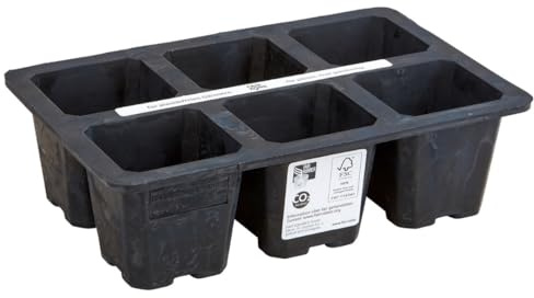 FAIR ZONE 6er Saatgutschale XL – Anzuchttöpfe je 6 x 5,5 cm – Aus Fair Trade Naturkautschuk – Anzuchtplatte für 6 Setzlinge – Aussaatplatten nachhaltig und umweltfreundlich ohne Plastik