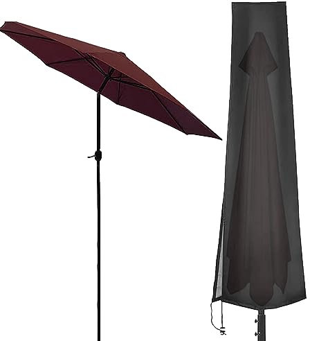FERKAP Genérico Funda para Sombrilla Jardín Funda Protectora De Parasol Funda Parasol con Cremallera Pour Parasol Ø 200 Cm/300 Cm/400 Cm Color Negro 190x30/50cm (Tamaño : 235x40/70cm)