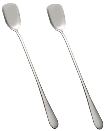 MAGICLULU 6 Piezas tetera japonesa de hierro fundido cuchara de acero inoxidable cucharas soperas cucharada de helado cuchara agitadora de acero inoxidable cuchara de hielo pala de bar