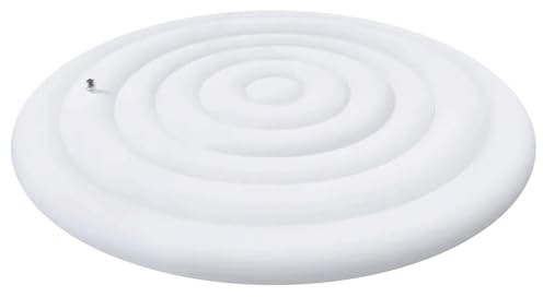 YIQIYOU Runde aufblasbare Abdeckung Spa Aufblasbare Thermoabdeckung mit Inflations- und Deflationsventil Winddicht regendichtem schneebedeckter isolierter Whirlpools-Deckel(Größe:145cm/4.7 Ft)