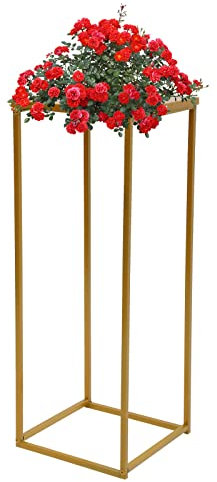 pflanzenständer, blumenstand, blumenstander Blumenregal pflanzenhocker pflanzentopf blumentopf hoch indoor holz seule Garten Blumentreppen Pflanzentreppe Ablagen deko gold metall weiß schwar