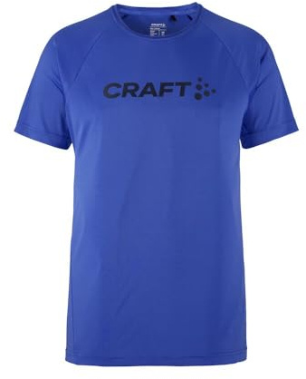 Craft CORE Essence Logo Tee | Sportshirt Herren XL | Jump | Activewear für Herren aus recyceltem Polyester | Geschwungene Seitennähte | Quick Dry Tshirt Herren | Funktionsshirt Herren