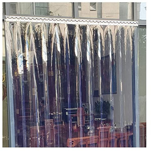 Transparenter PVC-Türvorhang Kit Kunststoffvorhang Industrie-Streifenvorhang, transparenter PVC-Gefriervorhang, Kunststoff-Türstreifen für Garage, Terrasse, Reinräume (größe : 1.0mm)