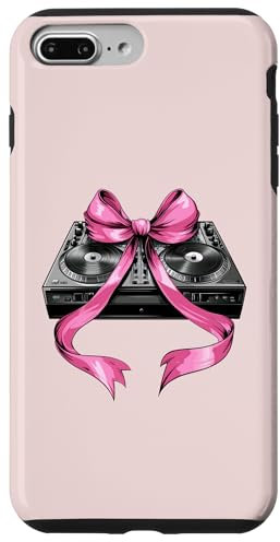 Coquette Bow Dj Disc Jockey - Tocadiscos para niña y mamá, color rosa Carcasa para iPhone 7 Plus/8 Plus
