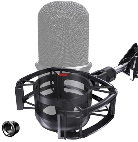 Conçu sur mesure pour le support antichoc HyperX SoloCast, support antichoc élastique à suspension anti-vibration amélioré 2025, pince de fixation pour micro, compatible avec le microphone SoloCast.