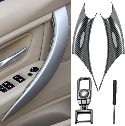 LongZYU 2PCS Türgriff Innen Kompatibel mit Türgriffe BMW 3er, Schwarz | Geeignet für F30/F31/F34/F80 320i,328i,330i,335i,4er F32/F33/F36 428i,435i, Türgriff Links + Rechts Innengriffe