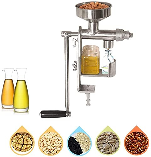 MFRELMNZG Presse à Huile Manuelle, Presse à Huile en Acier Inoxydable 304 de qualité Commerciale, extracteur d'huile Domestique, broyeur pour Noix, graines et arachides