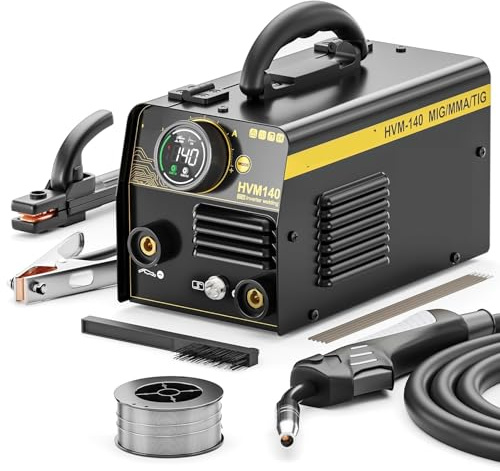 Máquina de soldadura semiautomática 3 en 1 MIG-200, MMA/MIG sin gas/Lift TIG, soldadora inversora sin gas IGBT, soldadora Synergy Tool(HVM140)
