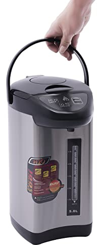 4 Liter Thermopot Wasserspender, Edelstahl Heißwasserspender Dispender 750W, Wasserkocher mit Temperatureinstellung, Sofortiger-Heißwasserspender, Teemaschine