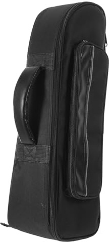 VANZACK Étui Trompette Petit Format en Tissu Oxford Léger et Résistant Paquet Bandoulière Réglable avec Poche Accessoires Housse de Transport Compacte pour Voyages et Pratique Musicale