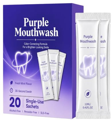 Vithet Purple Stain Munwash Stain Munwash Alkoholfri frisk alein, mjuk sköljning, ren känsla, hjälper till att minska synliga återstående ytfläckar, hem resor