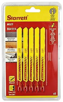Starrett Jigsaw Blades Set - 5 Pack Saw Blade for Multi Purpose Cutting - BU41014-5