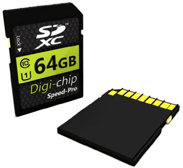 Digi-Chip 64GB CLASS 10 SDXC Memory Card for Panasonic Lumix DMC-F5, DMC-FH10, DMC-SZ3, DMC-LZ20, DMX-XS1, DMC-DMC-FT5, DMC-TZ40, DMC-GF6, DMC-LF1, DMC-G6, DMC-FZ70, DMC-LX100, DMC-GX7, DMC-GM1, DMC-LZ40, DMC-SZ8, DMC-TZ60 and DMC-TZ55 Digital Camera