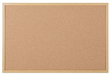 Bi-Office Earth – korktanel med verkställande MDF-ram, ek, miljövänlig anslagstavla med naturligt korkskikt, 60 x 45 cm