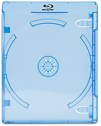 Viva Elite - Juego de 5 cajas de almacenamiento para Blu-Ray de 14 mm para disco individual con logotipo