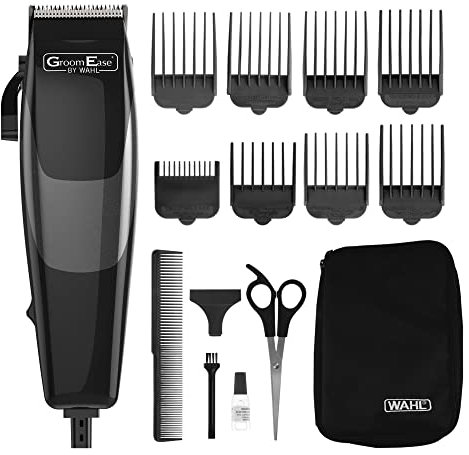 GroomEase by Wahl Sure Cut Clipper, Hair Clippers for Men, Corded Clippers, Men's Hair Clipper, Professional Quality, Home Haircutting Kit, Versatile Hair Styling