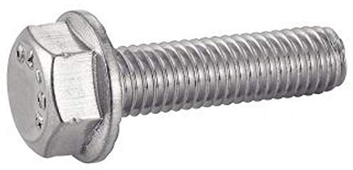 100X Sechskantschrauben mit Flansch A2 M6 Teilgewinde 6x25 DIN6921 Edelstahl