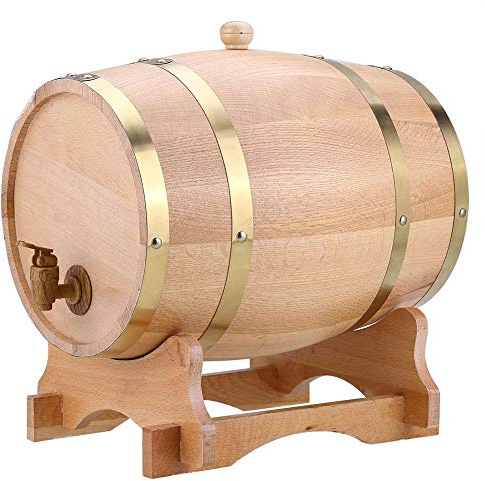 Barril Roble 10L para Vino Whiskey Cerveza | Barril De Roble De 10 L Para Vino, Cerveza Y Whiskey, Tonel De Madera Para Almacenamiento De Bebidas