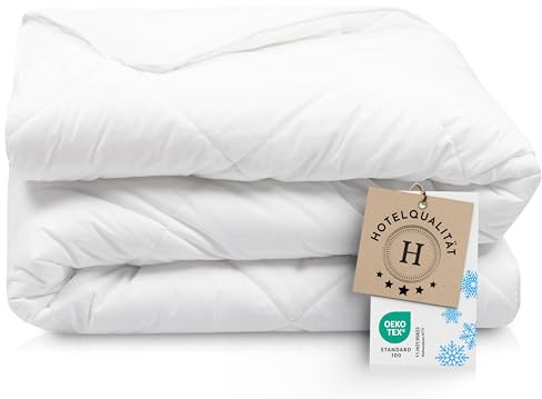 ZOLLNER Bettdecke in 135x200 cm - Winterbettdecke mit innovativer 2-Lagen-Technologie - Mikrofaser Wärmeklasse 5 - Made in Europe - waschbar bis 60°C - Oeko Tex® Zertifiziert