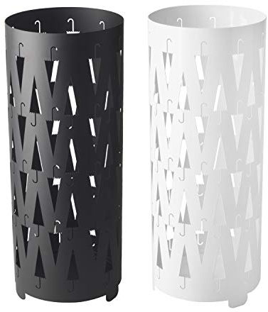 DANIEL JAMES Housewares Metal Umbrella Holder Stand Rack Rain Water Drip Tray Home Storage Walking Stick (Black)