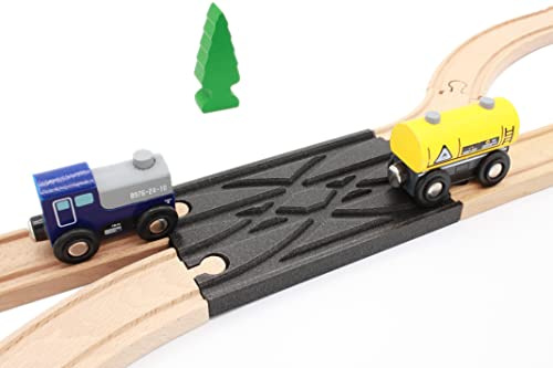 Locorico - Intercambiador de 2 vías para tren de madera compatible con Brio