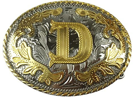 LKMY Herren-Gürtelschnalle, 3D-goldener Buchstabe, Alphabet, Initiale, Schnitzgürtelschnalle, A-Z, Western-Vintage-Stil,Cowboy-Gürtelschnallen,Jeans-Zubehör für Männer, Frauen, Vatertag, Weihnachten