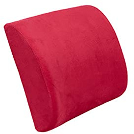 CheungYee Oreiller de Soutien Lombaire pour Chaise de Bureau, Mousse à mémoire de Forme et Coussin Ergonomique, Coussin de Dossier pour Chaise, Rouge