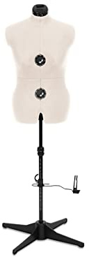 Tailors Dummy Adjustable Torso Dressmaker Female Mannequin Large 14-22 Cream
