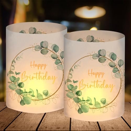 Lot de 12 photophores pour décoration de table d'anniversaire, femme, homme, fille, garçon, enfant, convient pour bougies chauffe-plat ou autres bougies