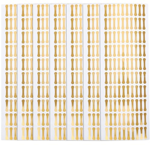 Ciieeo 500pcs Tamper Evident Stickers - Golden Adhesive Tamper Seal Tape Labels for Jars