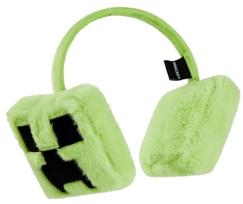 Minecraft Ear Muffs Kids - Creeper Winter Accessories Warm Cosy Earmuffs for School Travel Days Out - Gifts for Gamers