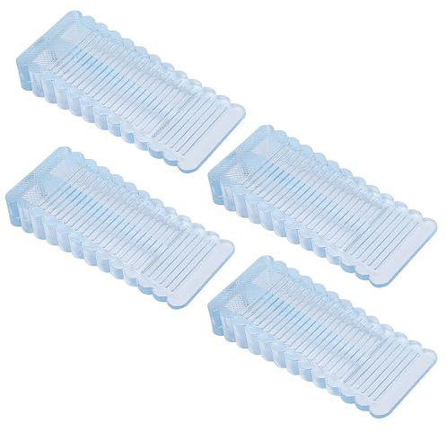 Türstopper Boden,4Stück Gummi Türkeil Rutschfest Höhenverstellbar Fensterstopper Keil, Ungiftig Kein Unangenehmer Geruch, Innentüren Und Fenster Home Office Türstopper Keil,Transparent