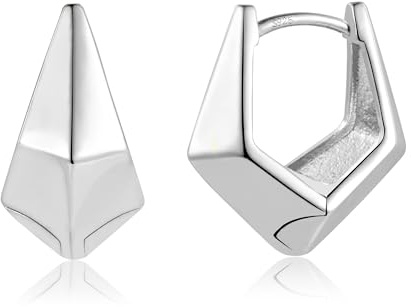 ASH'S CHOICE 14K Vergoldet Creolen Kleine Klobige Chunky Ohrringe für Damen | Silber 925 Ohrringe Klobige Dick Leicht Breit Chunky Creolen Oval Kleine Knorpel Kreolen Huggie Creolen Damen Frauen Herren