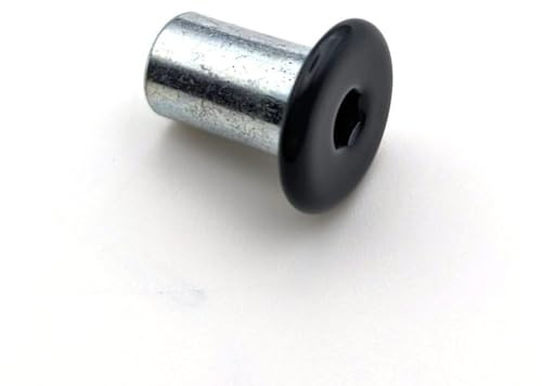 Écrous relieur RAL 7016 gris anthracite tête plate M6x15 mm acier zingué par 20